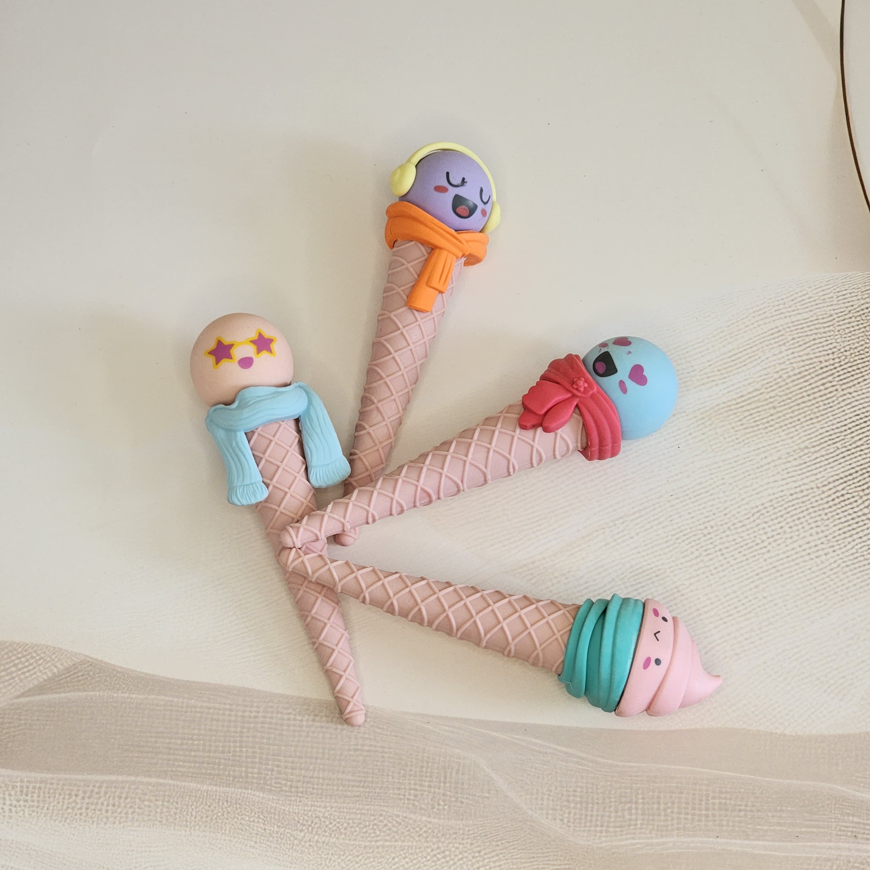 Cute ice cream shaped erasers for kids, novelty stationery, fun school supplies, shop at www.usmile.toys